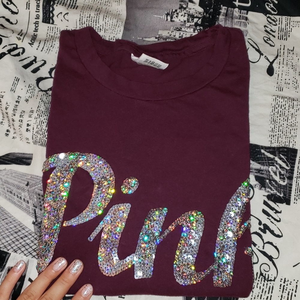PINK Cotton T-shirt